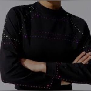 Nike Dri-Fit Neon Stud Crewneck Long Sleeve Top Raised Dots